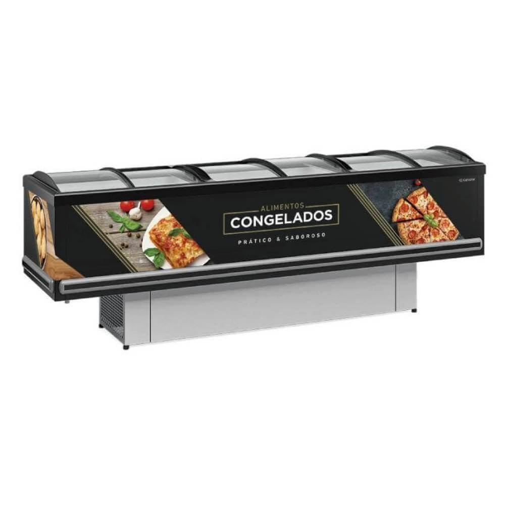 Ilha para Congelados Gelopar Dupla Ação Preto 819 Litros GESV-290CL - 220V