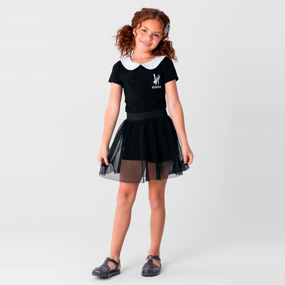 Conjunto Wandinha infantil menina Brandili