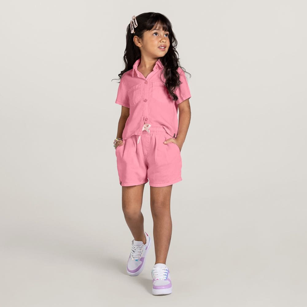 Camisa Cropped Infantil Menina Brandili