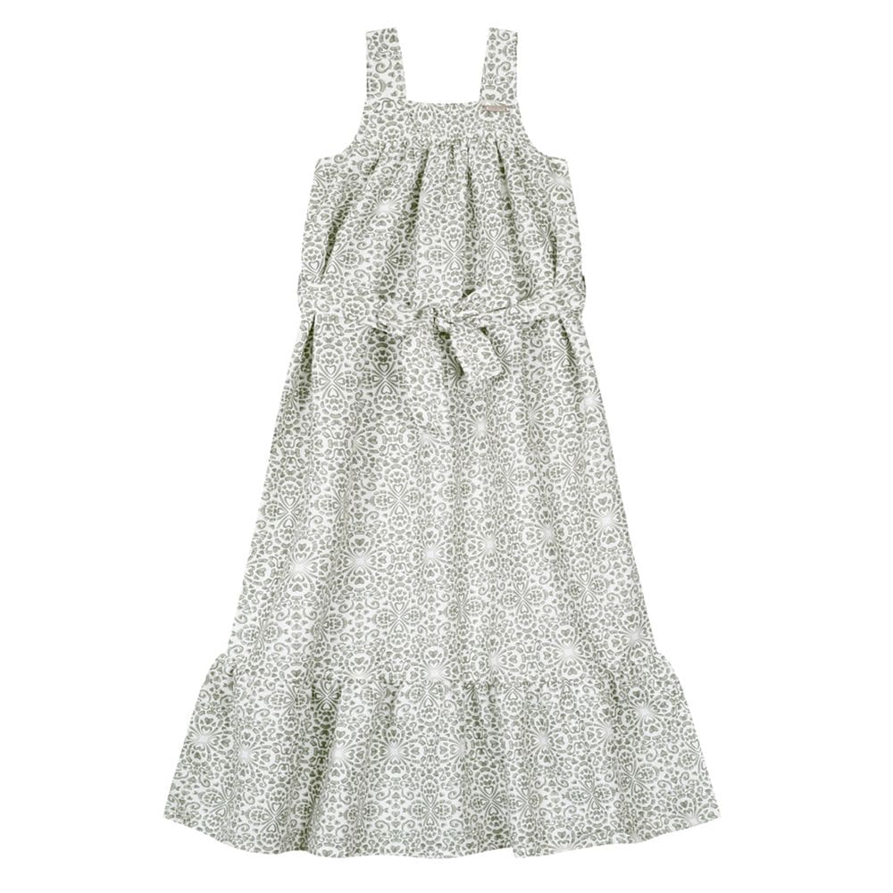 Vestido Infantil Menina Midi Verde Mundi