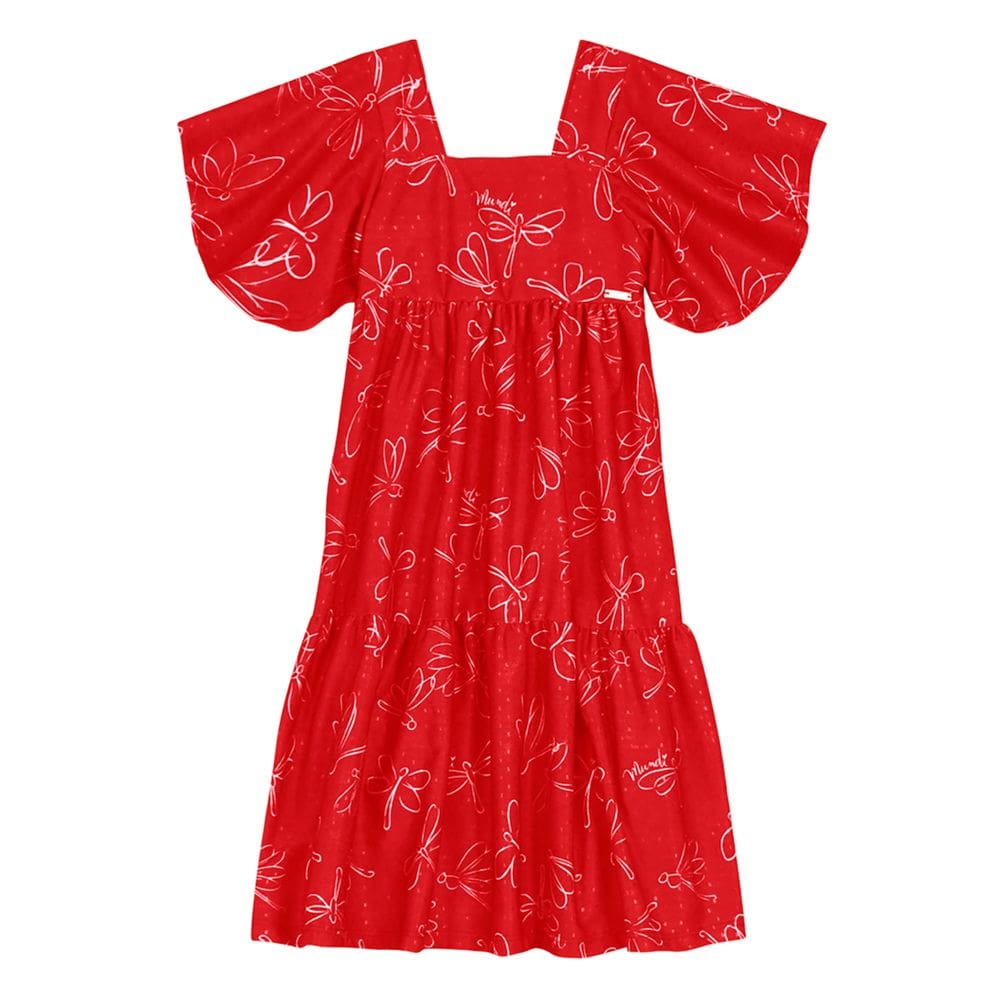 Vestido Em Cotton Maquinetado Infantil Mundi