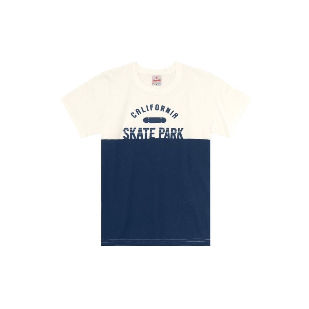 Camiseta Infantil Menino Skate Natural Brandili