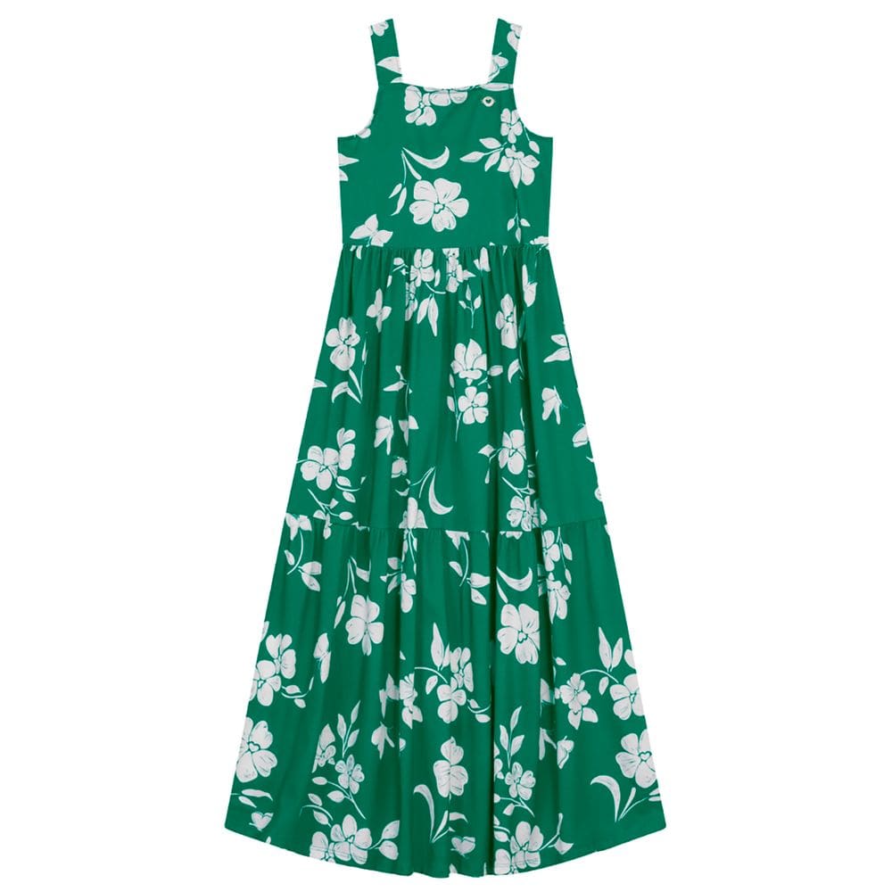 Vestido longo infantil menina de flores Brandili