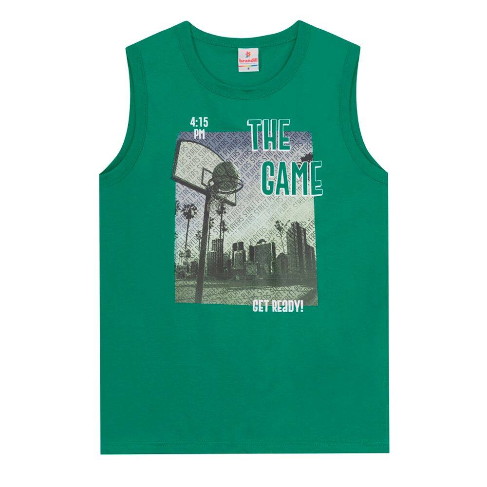 Regata Infantil Menino De Basquete Verde Brandili