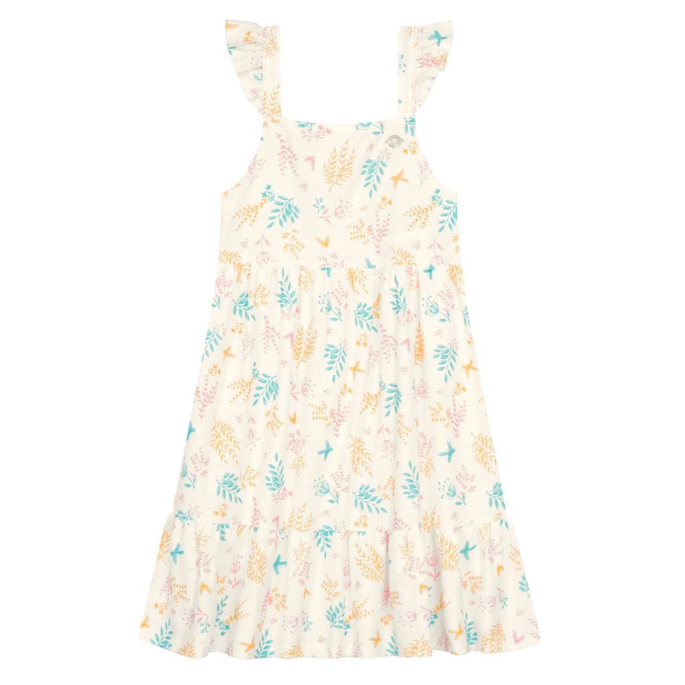 Vestido infantil menina jardim de borboletas Brandili