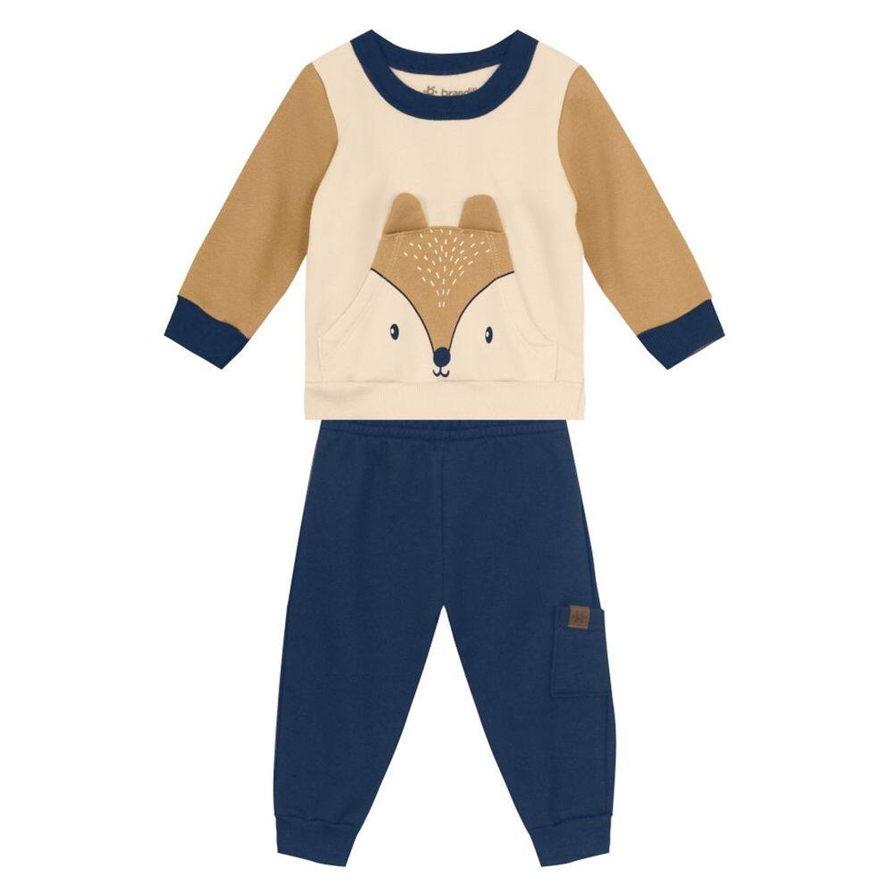 Conjunto Bebê Menino De Ursinho Brandili Baby