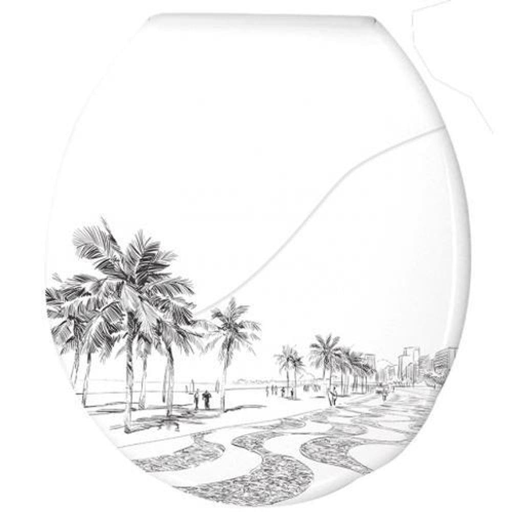 Assento Sanitário Almofadado Oval Bellart Decor Copacabana B