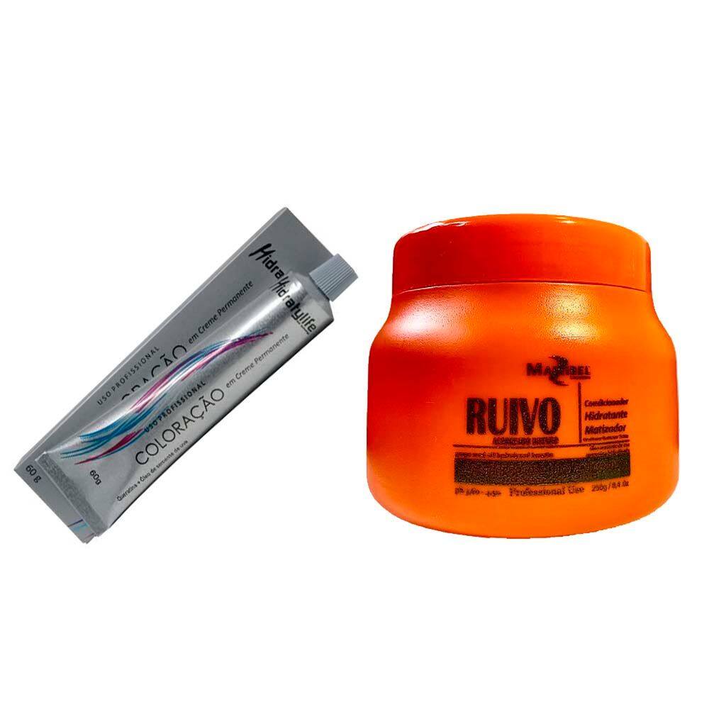 Kit Ruivo Acobreado 01 Tinta 8.44 e 01 Mascara 250g Mairibel