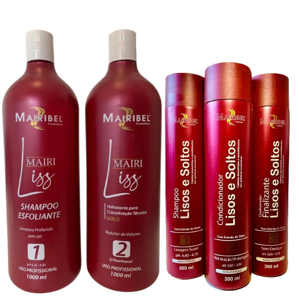 Kit Selagem Térmica Gold e Kit Lisos e Soltos Mairibel