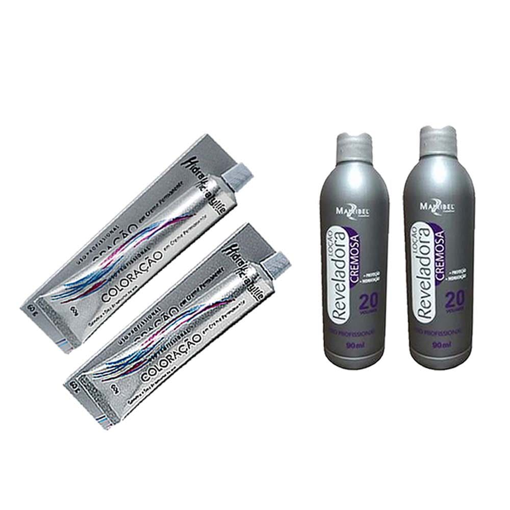 Kit Tinta Violine 02 Coloração e 02 OX 20 90ml Mairibel