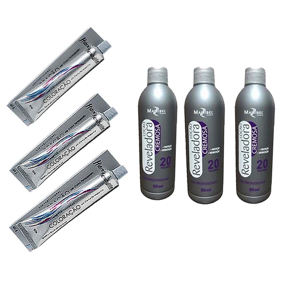 Kit Tinta Violine 03 Coloração, 03 OX 20 90ml Mairibel