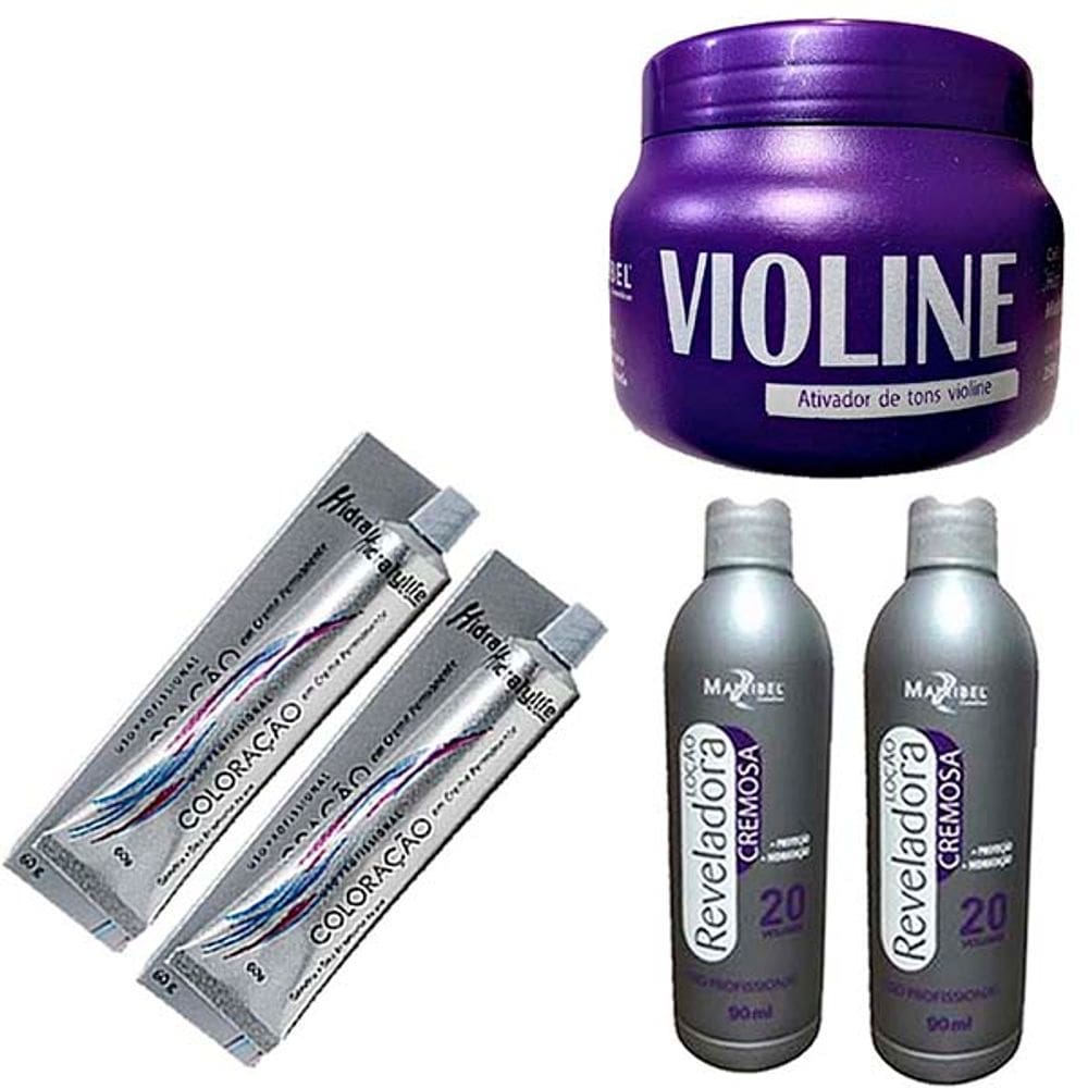 Kit Violine 1 Masc. 2 Tinta e 2 Ox 20Vol. Mairibel/Hidraty
