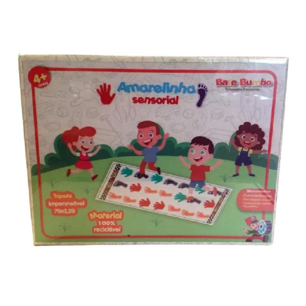 Amarelinha Sensorial - Bate Bumbo - Estimula - 34cm