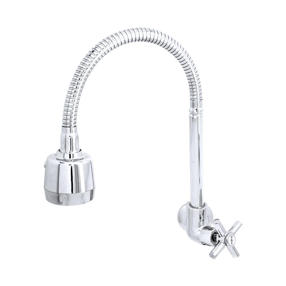 Torneira Cromada Resistente Arejador Duplo Fácil Instalação