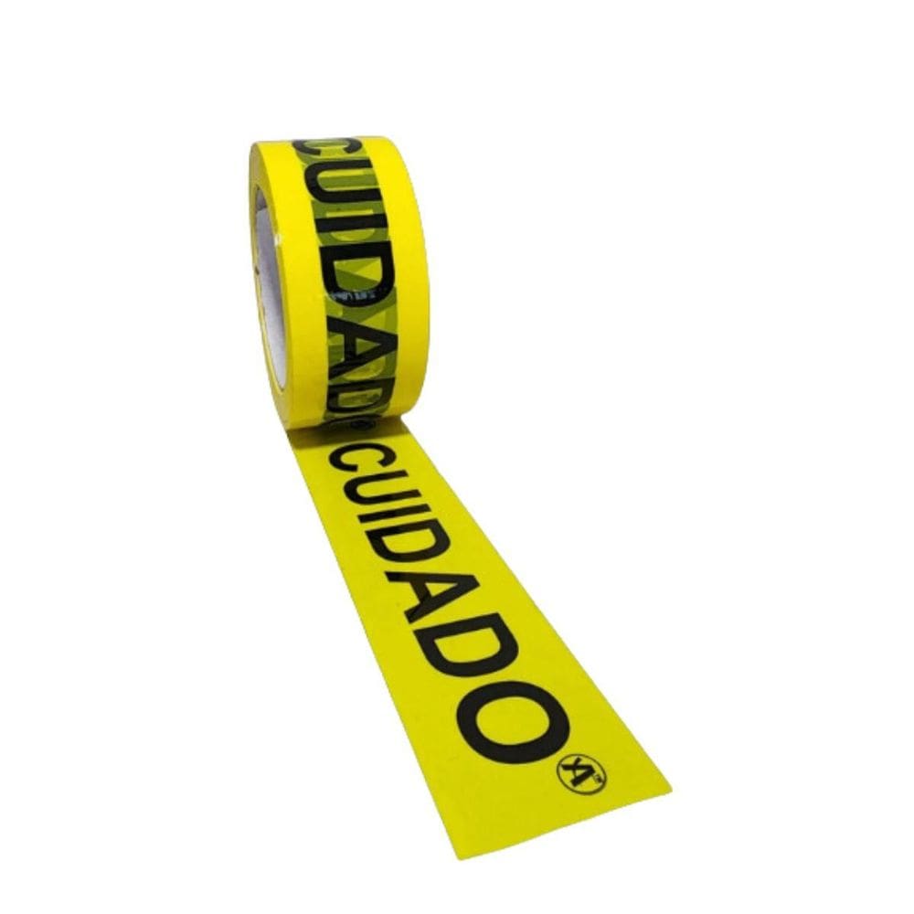 Fita Cuidado Amarela 48Mm X 100M Pvc Atm Tesa