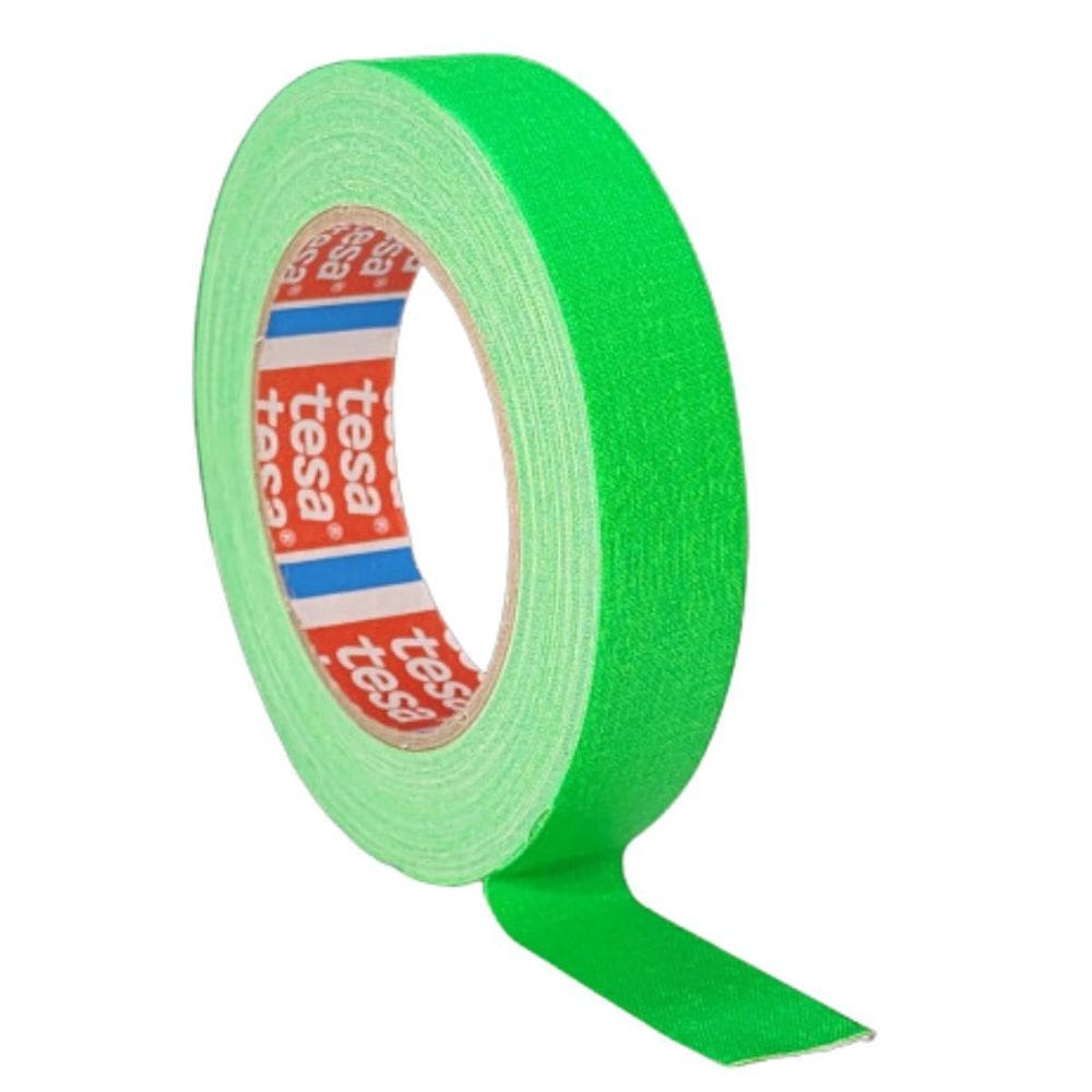 Fita Tecido Gaffer Tape Tesa 24Mm X 25M Verde Fluorescente