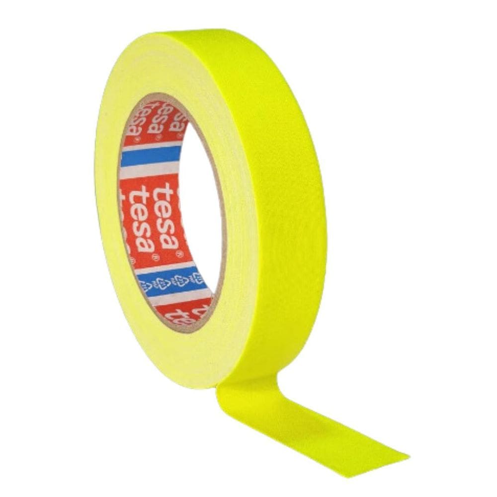 Fita Tecido Gaffer Tape Tesa 18Mm X 25M Amarela Fluorescente