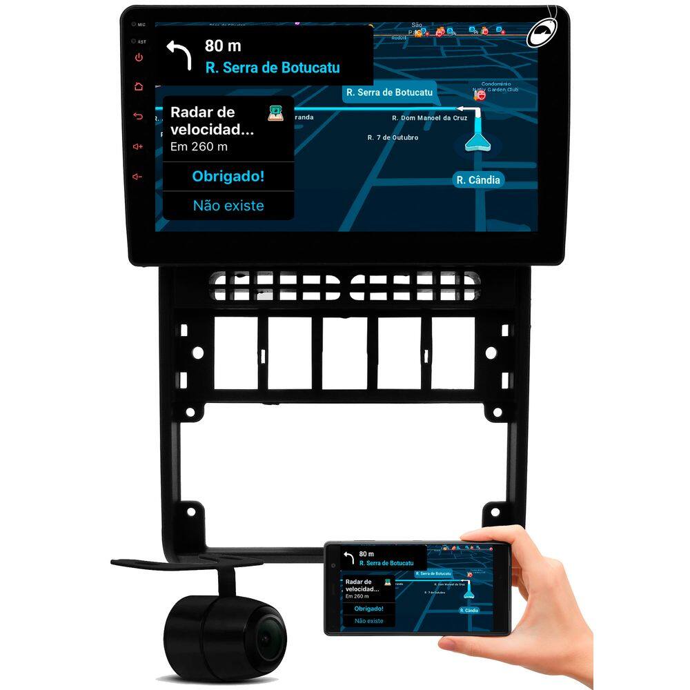 Multimidia 9" Polegadas Tela Flutuante Gol Parati Saveiro G2 Android Auto Car Play + Câmera Ré