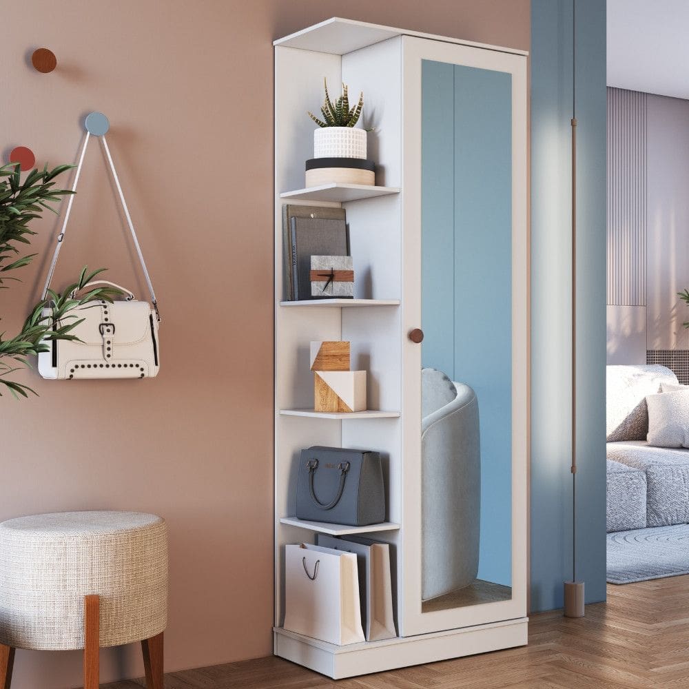 Sapateira 1 Porta com Espelho Camile Indekes