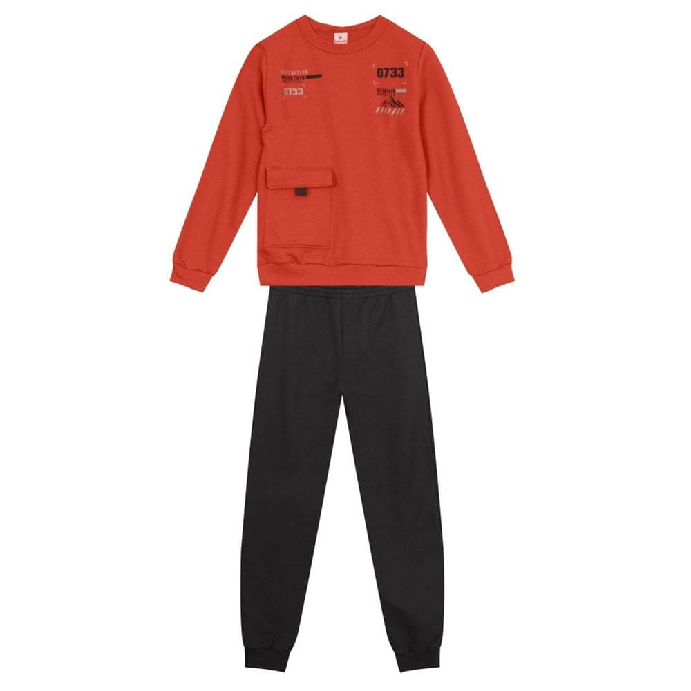 Conjunto Infantil Menino Em Moletom Brandili