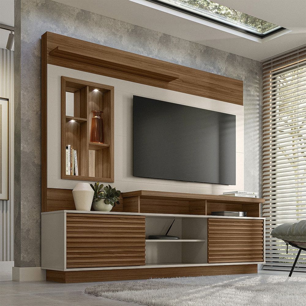 Estante Home para TV até 60 Polegadas 2 Portas Led Eldorado Linea Brasil