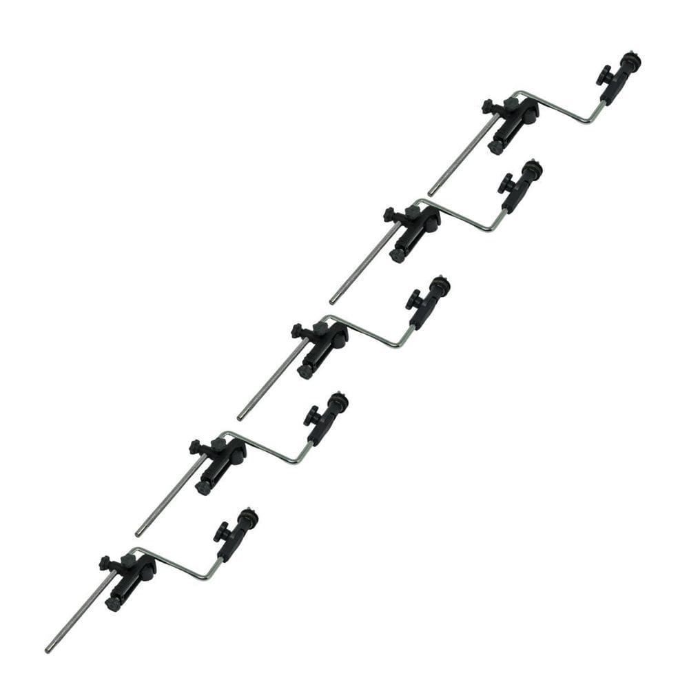 Kit 5 Clamp Com Haste Para Prato Bateria E Percussão Visão