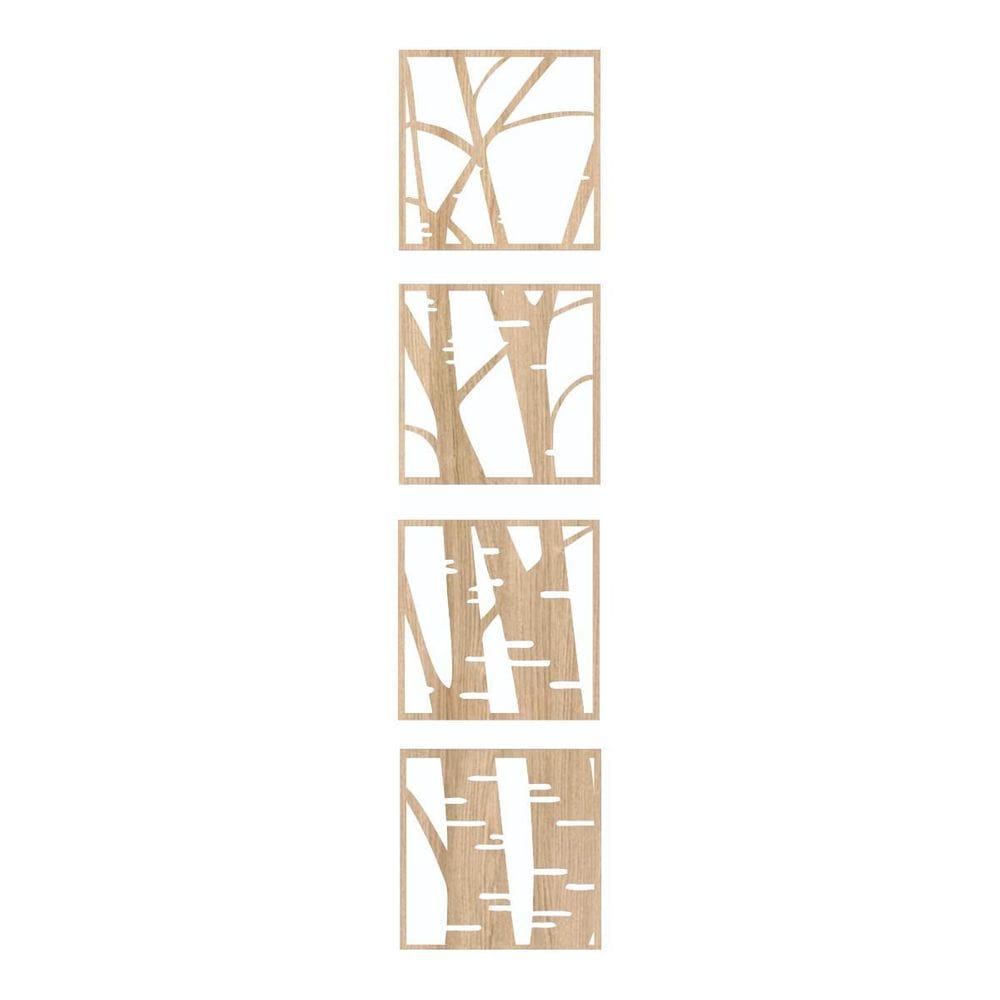 Quadro Decorativo Mdf Tronco De Arvore 40X20Cm