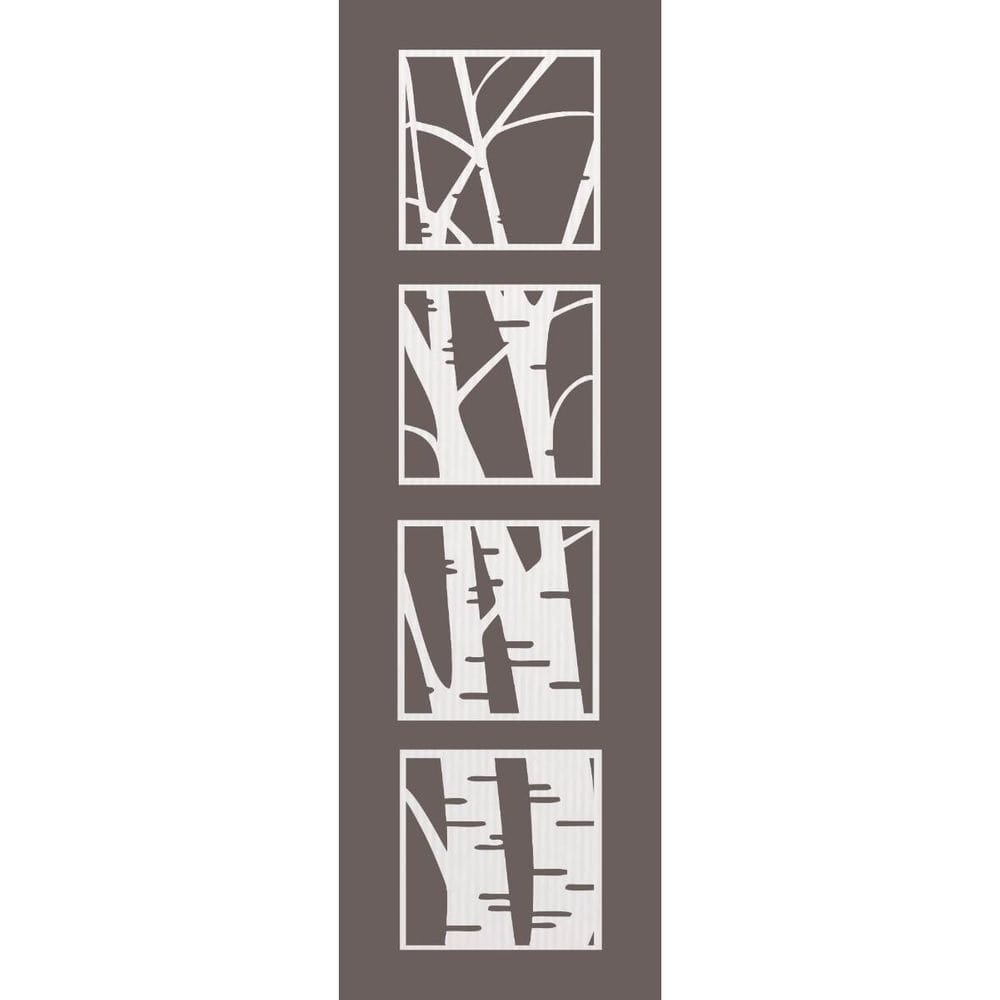 Quadro Decorativo Mdf Branco Tronco De Arvore 40X20Cm