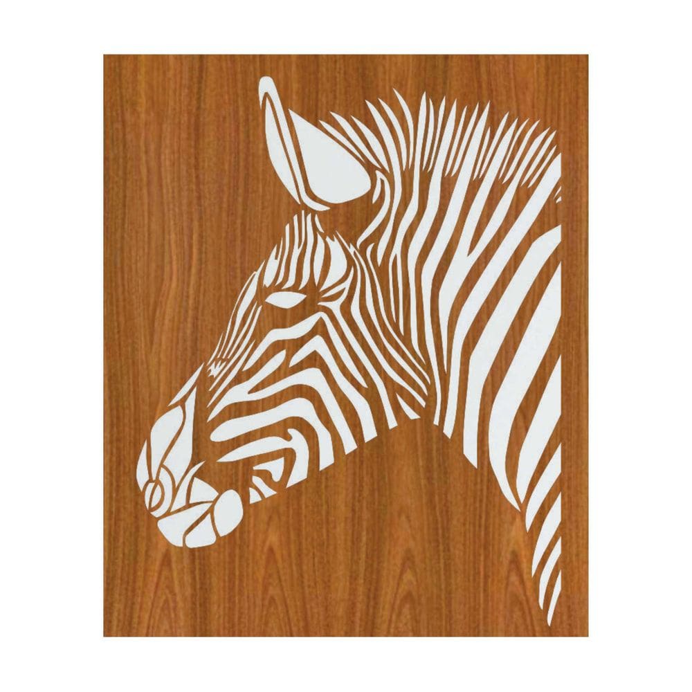Quadro Decorativo Carvalho Mdf Zebra Selvagem 40X20Cm