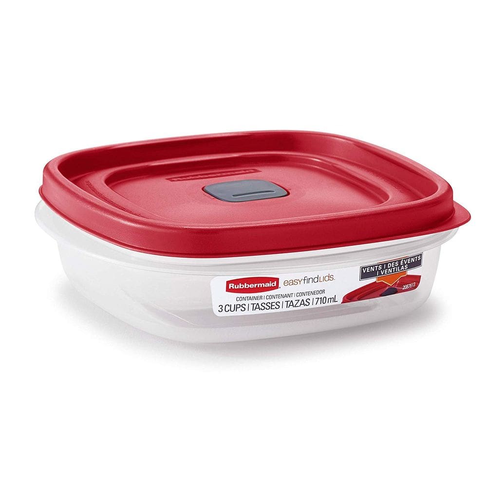 Recipiente de armazenamento de alimentos Rubbermaid Easy Find 3L (pacote com 4)