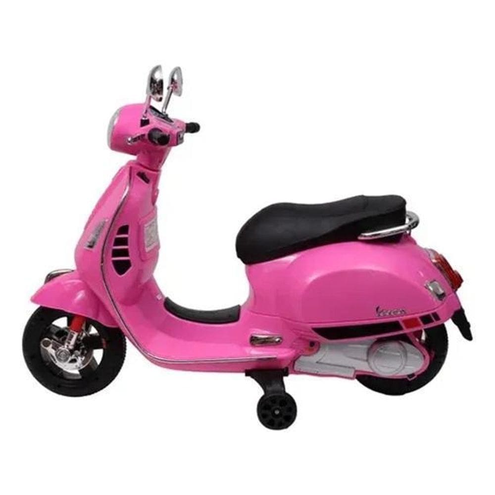 Mini Moto Elétrica Rosa 12V Primavera - Vespa Mn24131