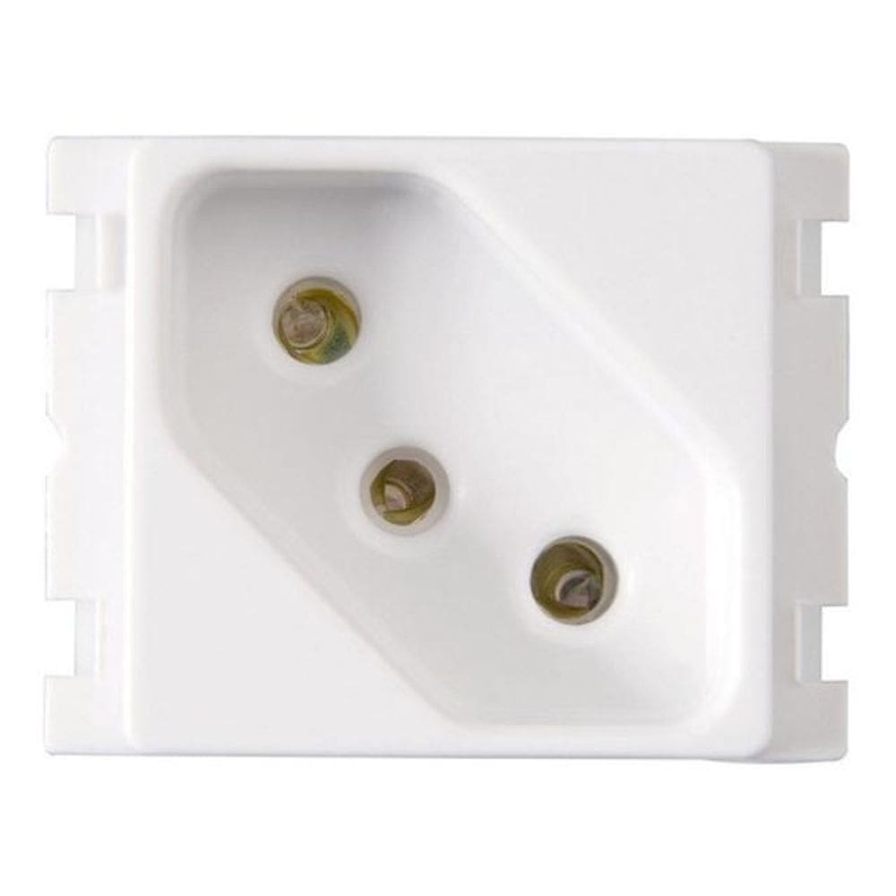 Módulo Tomada 2P+T 1 Módulo Meio 20A 250V Cor Branco Trii