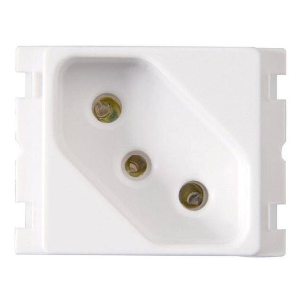 Módulo Tomada 2P+T 1 Módulo Meio 20A 250V Cor Branco Trii