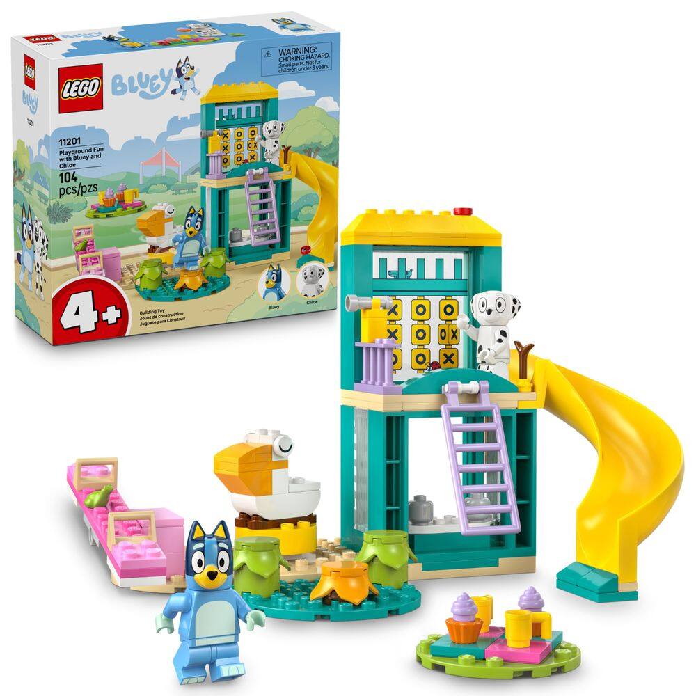Brinquedo de construção LEGO Bluey Playground Fun com Bluey e Chloe 4+