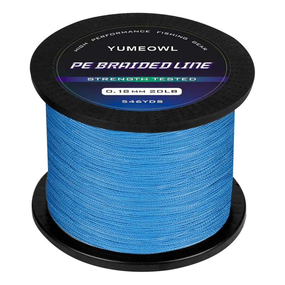 Linha de pesca trançada YUMEOWL Superline 50LB 500m Ocean Blue