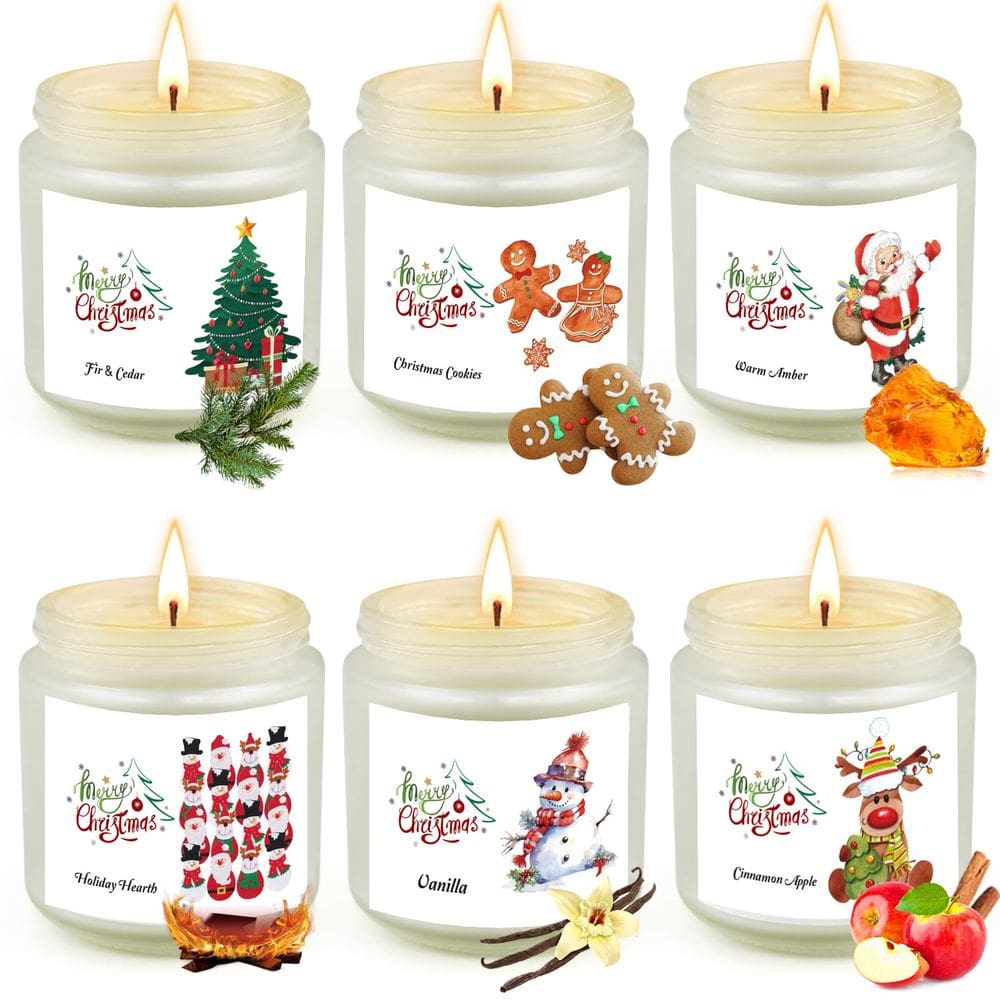 Velas YINUO LIGHT com aroma de Natal, 100 ml, pacote com 6