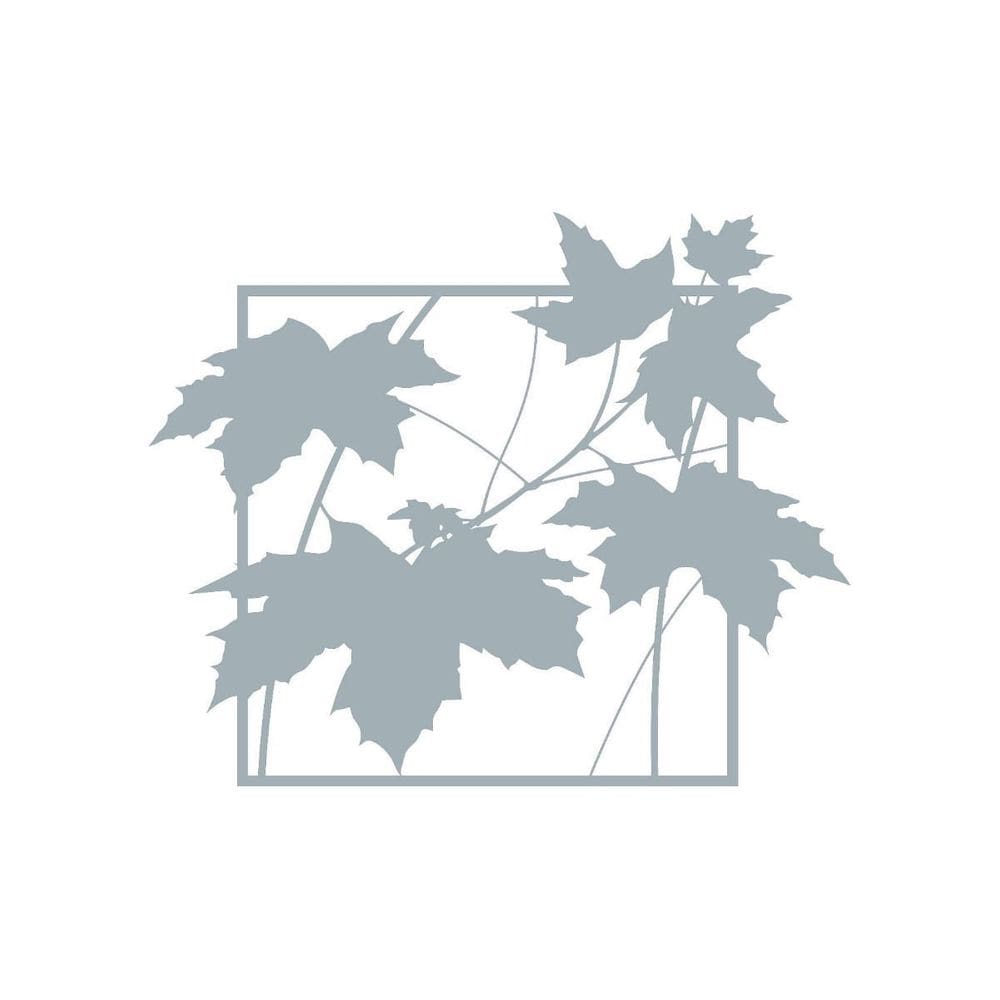 Quadro Decorativo Cinza Mdf Folhas Secas 40X20Cm