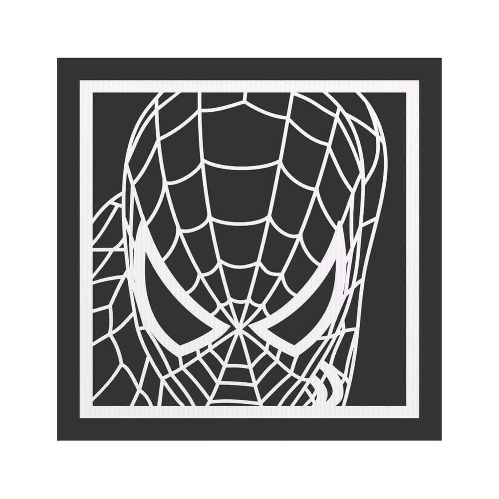Quadro Decorativo Branco Mdf Homem Aranha 40X20Cm