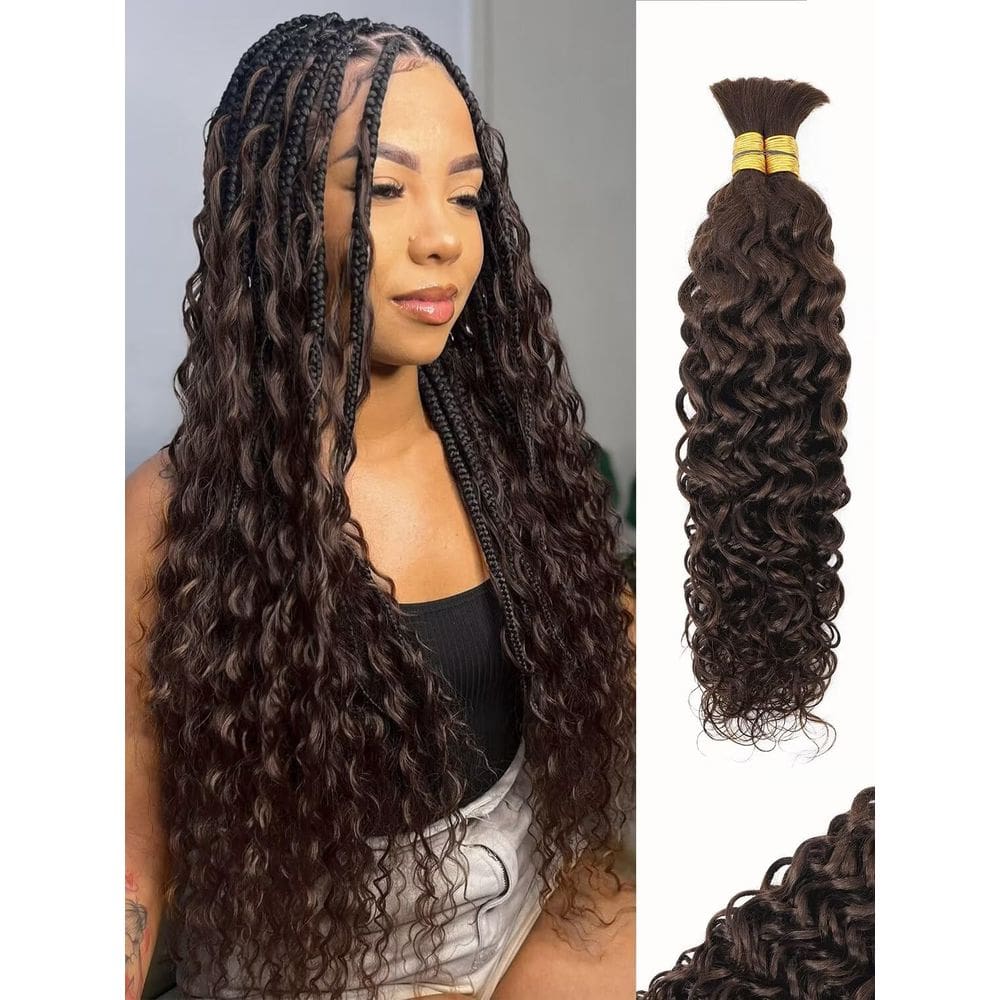 Braiding Hair Sudreman Water Wave Chocolate Brown 100g 50cm