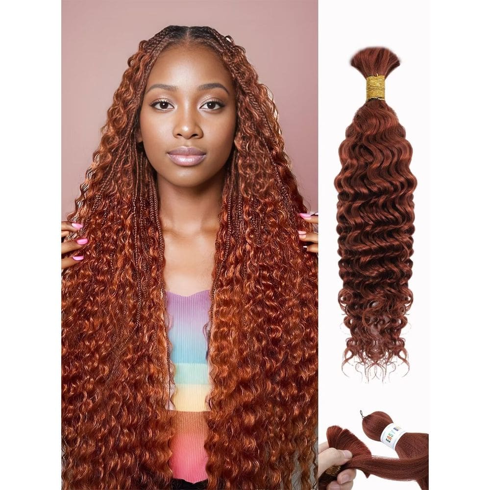 Braiding Hair LOLLY HAIR 18 polegadas 50g 350 Dark Ginger Wave