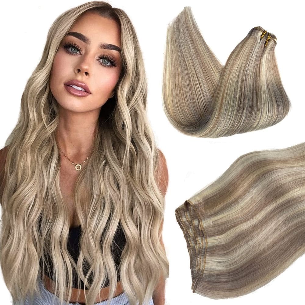 Costure em extensões de cabelo Munx Real Human Hair 45cm 100g