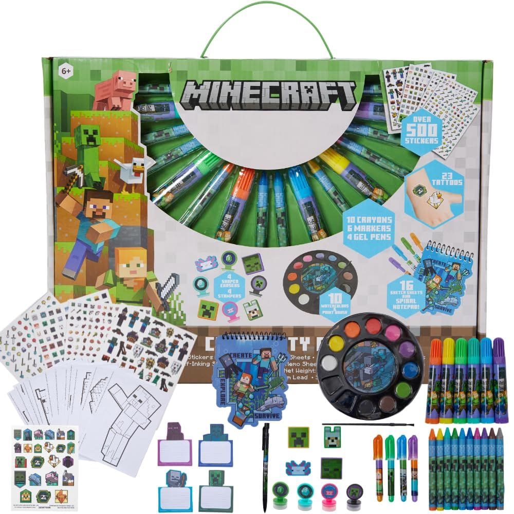 Conjunto de arte: designs inovadores de Minecraft com adesivos e tatuagens