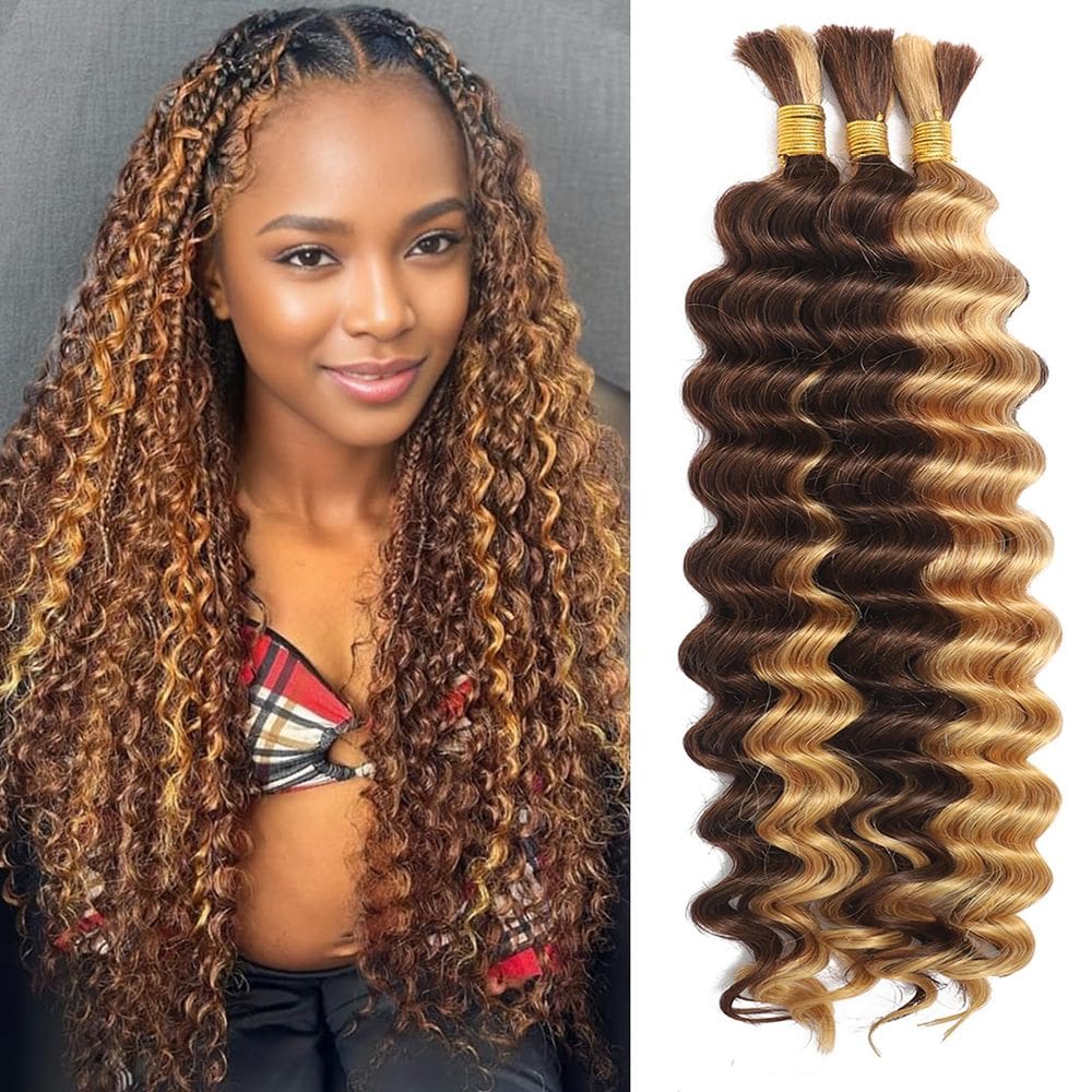 Braiding Hair MOTFIN Human Hair, 3 pacotes, 24 polegadas, 330 g
