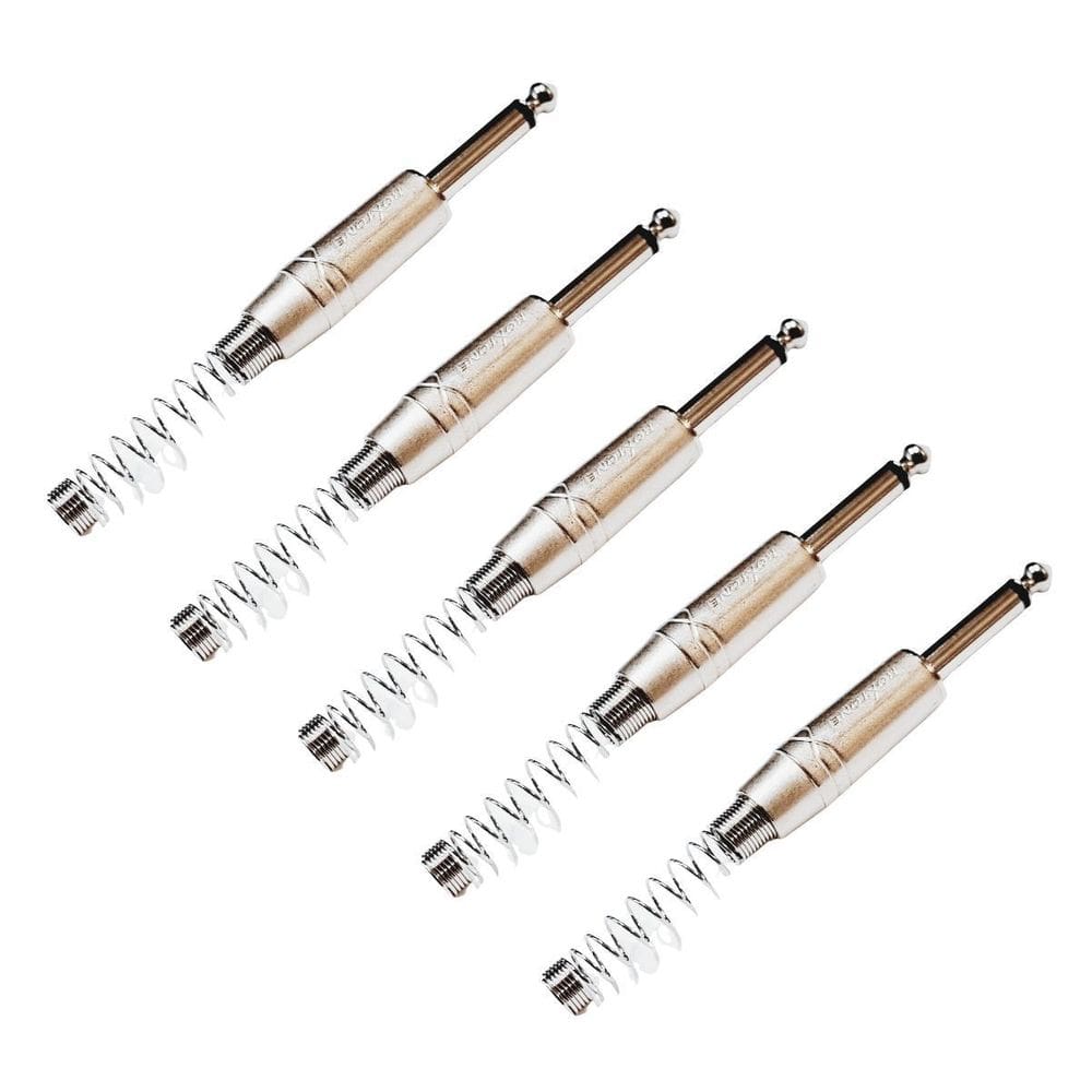 Kit 5 Plug P10 Macho Mono Com Mola  Roxtone