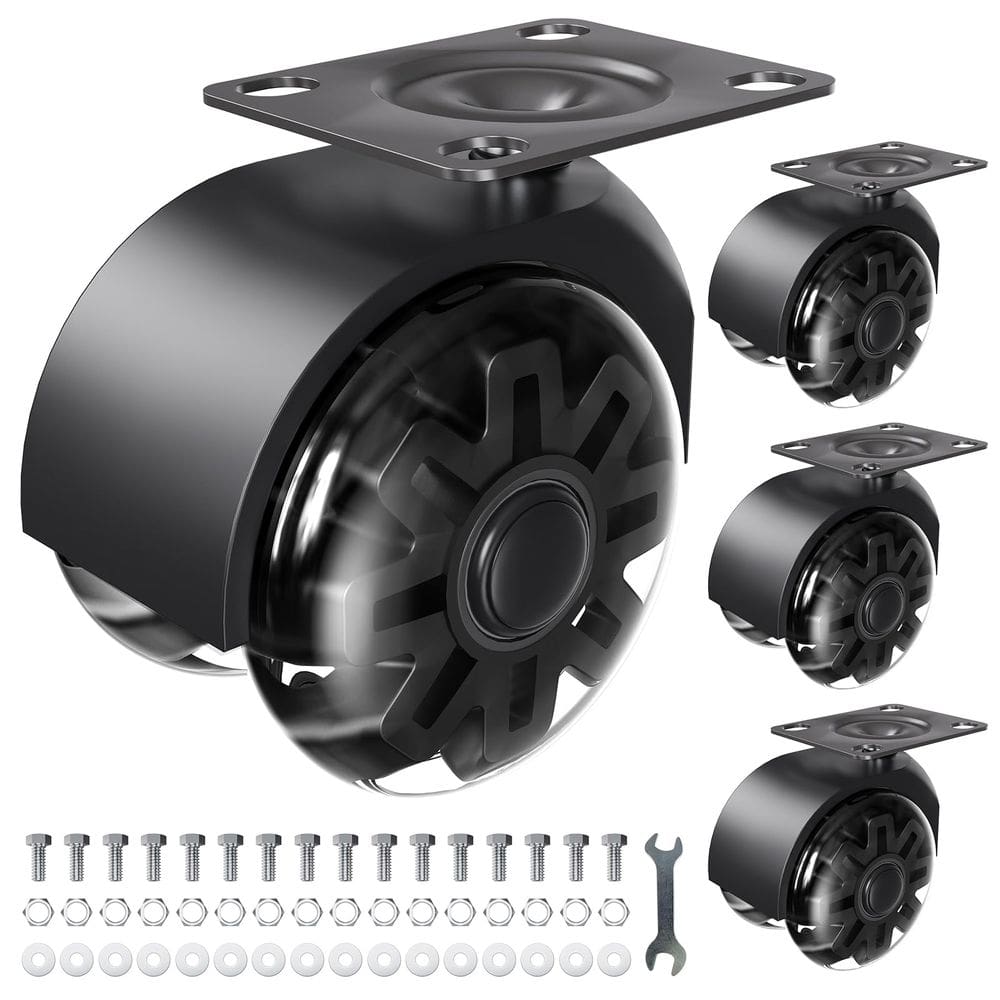 Placa pesada Casters Allamo de 3&quot; com rodas de poliuretano
