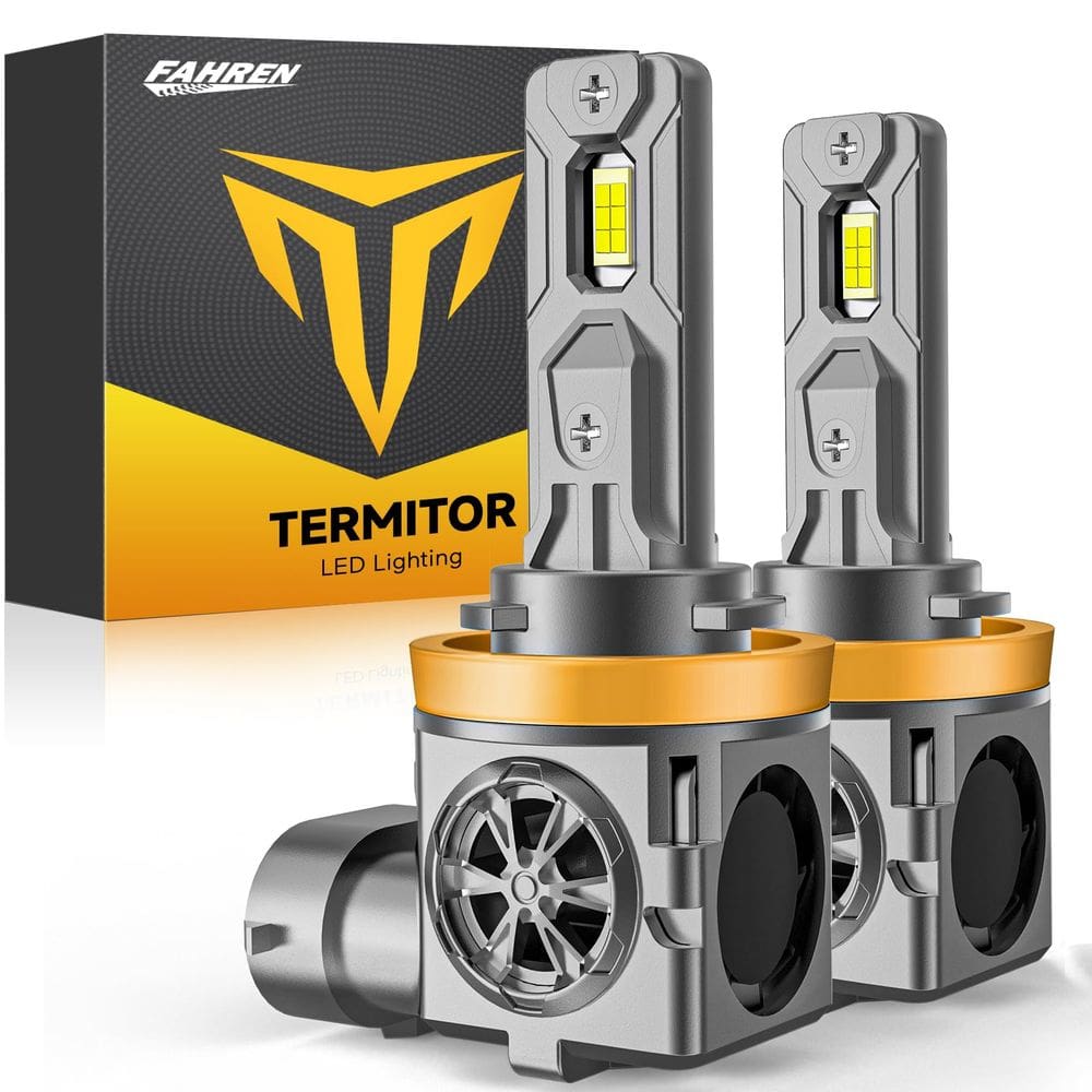 Lâmpadas de faróis de neblina Termitor H11/H9 6500K brancas 22000LM (pacote com 2)