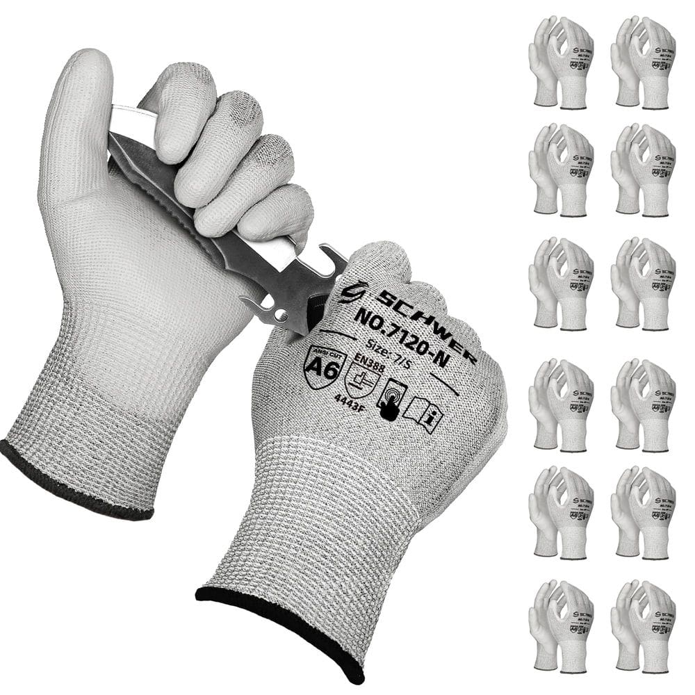 Luvas resistentes ao corte Schwer CR7120 ANSI A6 para homens e mulheres