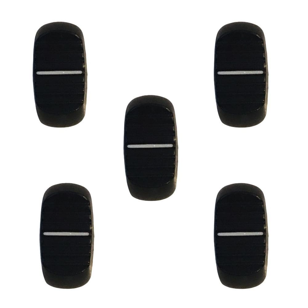Kit 5 Knob Deslizante Rounded 4Mm Preto Estilo Behringer