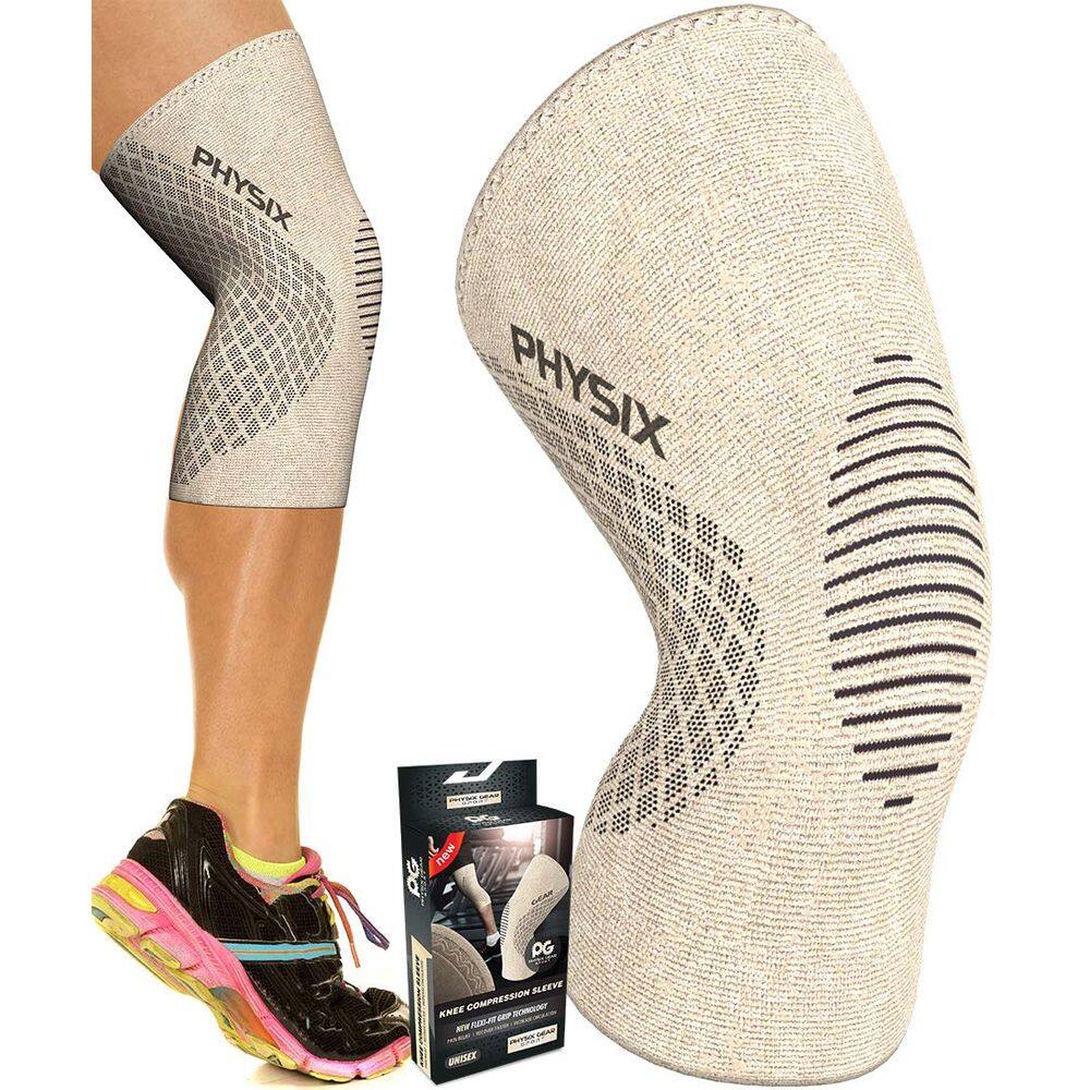 Cinta de apoio de joelho Physix Gear Premium Recovery Beige S