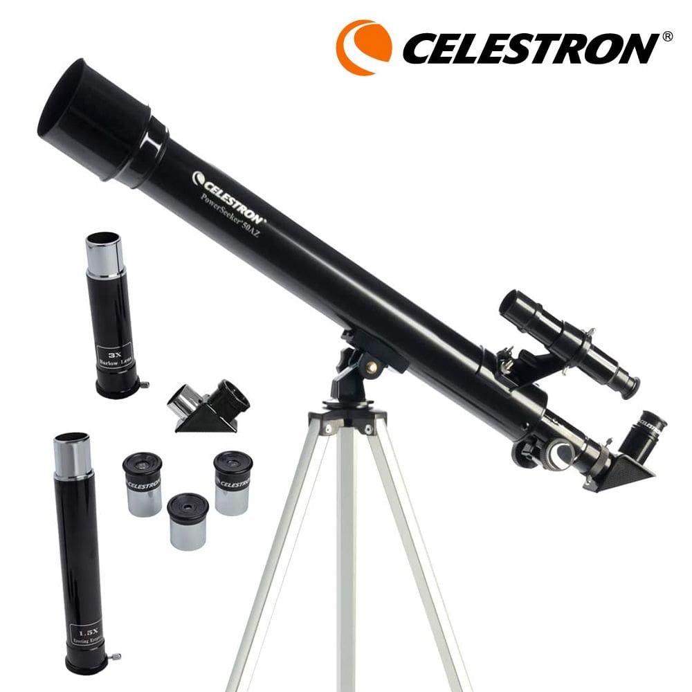 Telescópio Astronômico Celestron Powerseeker 50Az Preto